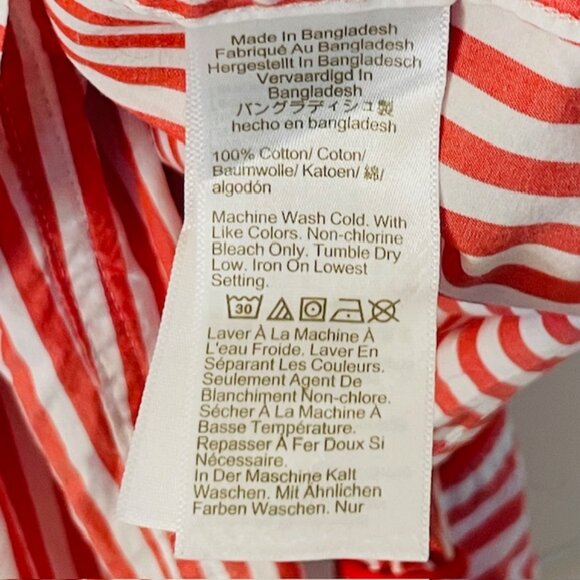 J. Crew 100% Cotton Poplin Crisp Holiday Pajamas Candy Cane Stripe XXL - Picture 6 of 11